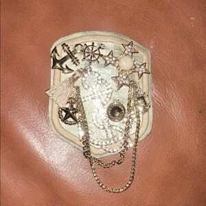 White House Black Market Star and Anchor Brooch